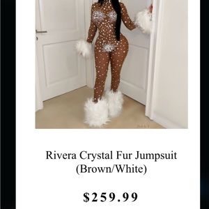 Rivera Crystal Fur Jumpsuit